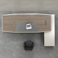 Ensemble de chaises de bureau Boss Desk Ensemble de chaises de bureau en forme de L Design modulaire Lampe de bureau moderne Style de luxe