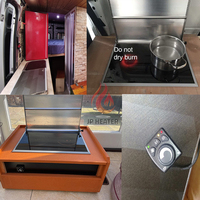 Kompor & Kipas Pemanas Udara Kombinasi Baru JP 2.2KW 12V Dua Tungku dengan Pengontrol Putar Bersertifikasi CE untuk RV Motorhome