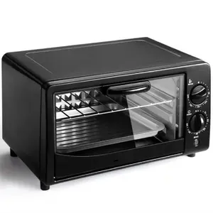Control de temporizador para el hogar Mini vidrio portátil 22L 48L horno de pizza de acero inoxidable tostadora para cocinar en casa