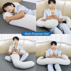 Almohada de maternidad inflable en forma de C de espuma viscoelástica para madres embarazadas-Masaje terapéutico y comodidad para mejorar el sueño - Product Image 3