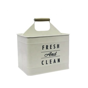 Organisateur d'argenterie en <span class=keywords><strong>acier</strong></span> <span class=keywords><strong>galvanisé</strong></span> Porte-couverts Récipient de rangement pour la lessive Nettoyage de la lessive en métal Organisateur pour la lessive - Product Image 3