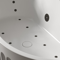 Baignoire d'angle autoportante en acrylique avec massage à air et bain à remous pour salle de bain OEM