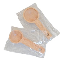 Cuillère doseuse multifonctionnelle en bois de hêtre écologique de 10 ml pour sel de bain, bonbons, épices, cuillère en bambou pour le camping
