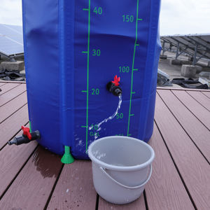 Flexible PVC Tarpaulin Rainwater Collapsible Tank Foldable OEM <b>Rain</b> Barrel <b>Water</b> Cans Weather Collection System - Product Image 3