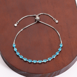 Single Row Full Marquise Cubic Zirconia Tennis <b>Bracelet</b> Adjustable <b>Stretch</b> Chain Dainty Shiny CZ Stackable Women <b>Bracelet</b> - Product Image 2