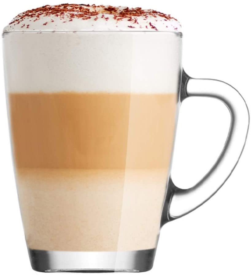 Glass Coffee Mugs for Hot Beverages Clear Coffee Mug with Handle 9 oz Glass Latte Mug