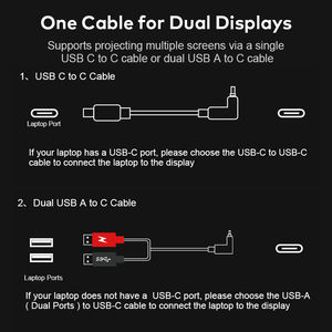 Monitor Portátil IPS HDR de Doble Cara de 15.6 Pulgadas, Pantalla Dual USB C para Laptop, Negocios, Juegos, Extensor de Laptop - Product Image 5