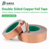 Ruban en cuivre Mylar double face pour blindage EMI RFI, feuille de cuivre conductrice, ruban PET, épaisseur 0,05-0,1 mm, longueur 50 m pour applications haute performance