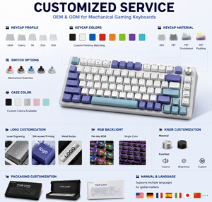 <span class=keywords><strong>Clavier</strong></span> de jeu <span class=keywords><strong>sans</strong></span> <span class=keywords><strong>fil</strong></span> RGB Keywin OEM ODM 98 touches, <span class=keywords><strong>clavier</strong></span> de jeu filaire tri-mode personnalisé 98 touches avec bouton, couleurs mélangées - Product Image 4