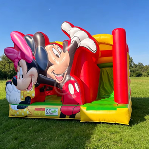 Château gonflable <span class=keywords><strong>Mickey</strong></span> en PVC avec <span class=keywords><strong>toboggan</strong></span>, facile à installer pour les locations de fêtes en plein air - Product Image 2