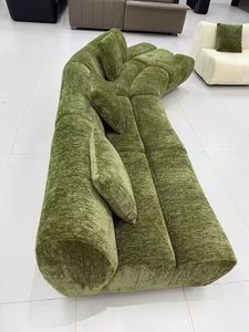 Juego de sofá de esquina seccional en forma de L de lujo moderno reclinable tela de chenilla Modular sala de estar apartamento <span class=keywords><strong>Hotel</strong></span> Villa muebles - Product Image 2