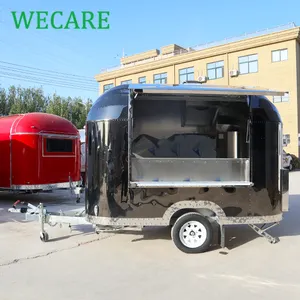 Wecare extérieur petit airstream pizza hot dog restauration rapide remorque rue mobile mini camion de nourriture à vendre aux États-Unis