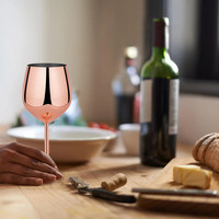 Verre à vin en acier inoxydable de 17 oz, design moderne, directement de l'usine, idéal pour les fêtes et les mariages