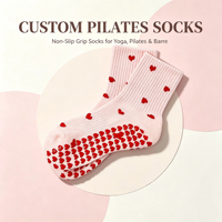 Chaussettes de yoga antidérapantes de haute qualité, chaussettes en coton respirantes pour femmes, chaussettes de Pilates pour la vente en gros