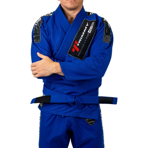 Kimono de BJJ Trimmy Azul, Unisex, Corte Regular, Poliéster/Algodón, Estampado Digital, Ropa de Artes Marciales para Adultos - Product Image 1