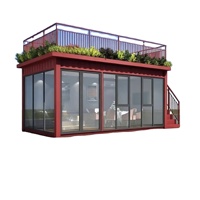 Maison conteneur préfabriquée en acier de Nouvelle-Zélande avec pièce vitrée respirante pour commerces, hôtels et sites touristiques