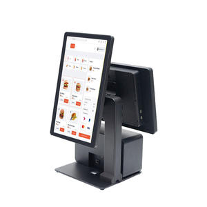 Nieuwe 15.6Inch Dual Screen All-In-One Barcode <span class=keywords><strong>Pos</strong></span> Systemen Kassa Machine Met Printer & Scanner Voor Winkel - Product Image 3