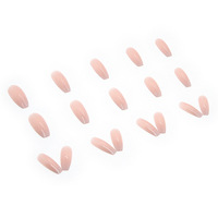 Vente en gros 24 pièces/boîte cercueil presse sur ongles ballerine ongles longs acrylique couverture complète dégradé faux ongles pour femmes et filles