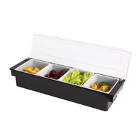 3/4/5/6 Grille Multiple Compartiment Titulaire Avec Couvercle de Stockage Fruits Salade Légumes pour Cuisine Restaurant Hôtel Bureau à Domicile