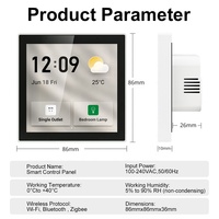 Sistema Domótico Todo en Uno, Panel de Control Central HMI, Interruptor Inteligente WiFi de 10A con Control Táctil Smart Life para la UE