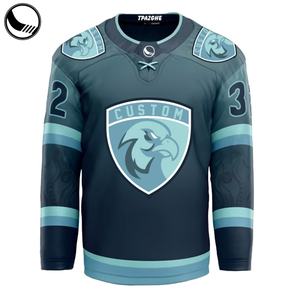 Maillots de hockey sur glace personnalisés réversibles en sublimation, vente en gros - Product Image 2