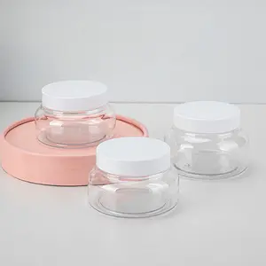 Empty Body Butter Cream Container Skincare Body Scrub Jars Plastic Cosmetic 8oz For Body Scrub Jars
