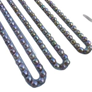 7-10Mm Zoetwater Avocado Snoep Gerimpelde Barok Parel Losse Kralen Half Afgewerkt Rond En Vol Voor Parelketting Maken - Product Image 6