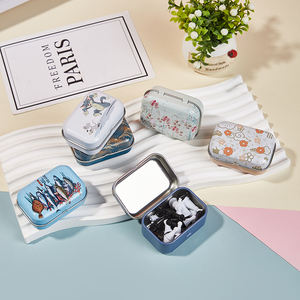 Una caja <span class=keywords><strong>de</strong></span> metal pequeña compacta y elegante para el escritorio <span class=keywords><strong>de</strong></span> la Oficina, que puede contener decoraciones o dulces, caja <span class=keywords><strong>de</strong></span> perfume <span class=keywords><strong>de</strong></span> viaje. - Product Image 1