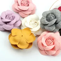 2023 panas 6.5cm Aksesori kamelia buatan tangan Diy cincin rambut korsase pakaian sepatu topi aksesori kain produsen bunga