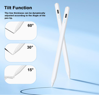 Pena Stylus Magnetik Pintar dengan Palm Rejection untuk Pad 10/9/8/7/6 Mini 6/5 Air 5/4/3 Pro 11 inci 3/2/1, Pro 12.9 inci 6/5/4/3