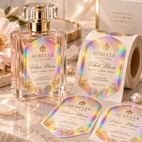 Autocollants personnalisés pour étiquettes de parfum, étanches, en vinyle doré, adhésifs, estampage à chaud, emballage de luxe pour flacons cosmétiques