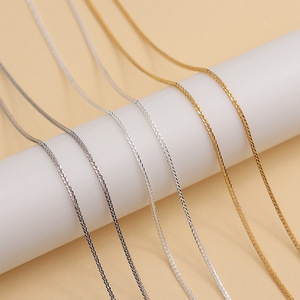 Collier de perles en argent sterling S925 avec petits trous, bracelet de chaîne universel de type aiguille, route à maillons <span class=keywords><strong>Chopin</strong></span> à travers le collier perlé - Product Image 3