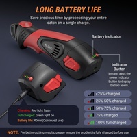 Couteau électrique sans fil rechargeable industriel pour bricolage, lame dentelée en acier inoxydable, idéal pour couper viandes, volailles et pain
