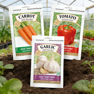 Sac en plastique biodégradable refermable réutilisable pour légumes, fleurs, blé, maïs, film tactile, couche pressée, Mylarbag - Product Image 1