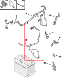Câble de <span class=keywords><strong>batterie</strong></span> négatif pour Peugeot 3008 <span class=keywords><strong>Citroën</strong></span> C4L, référence OE 9678859780 9808996680, pièces auto - Product Image 2