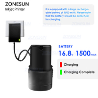 Impresora de Inyección de Tinta Portátil ZONESUN ZS-HIP508 para Etiquetado de Fecha de Caducidad, Codificación de Logotipos y Caracteres Grandes de 50.8 mm