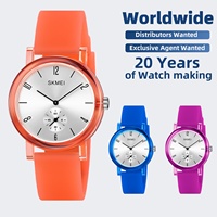 Montre à quartz pour femme SKMEI 2654, minimaliste, bracelet en silicone souple, étanche 50 m, boîtier transparent en PC, montre-bracelet décontractée pour femmes, usage quotidien