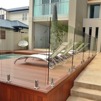 Spigot en acier inoxydable 316 pour balustrade en verre sans cadre, idéal pour terrasse de villa extérieure