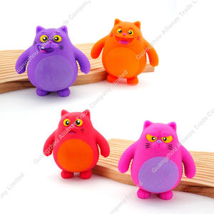 Sıcak satış yumuşak sıkı sıkmak oyuncak çılgın CatToy dolu Anti stres streç Fidget TPR kum yağ çılgın kedi oyuncak - Product Image 5
