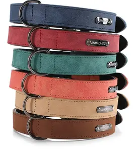 Factory Manufacture Nice Quality Customizable Logo Adjustable Leather Dog Collar