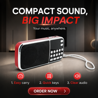 Radio FM de poche avec haut-parleur Gurbani, écran LED et batterie rechargeable - Portable pour la maison, les voyages et la prière