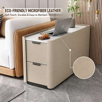 Table basse en bois massif durable de luxe léger, style nordique moderne et minimaliste avec rangement pour salon, fabriquée au Jiangxi