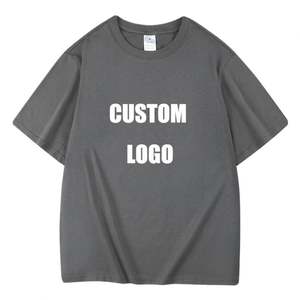 Camisetas Personalizadas al por Mayor para Hombre, de Manga Corta, Color Liso, con Logotipo Impreso, de Algodón Hilado en Anillo - Product Image 2