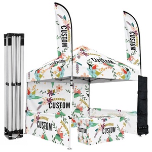 <b>Heavy</b> <b>Duty</b> 10x10ft Trade Show Tent Waterproof 600D Oxford Fabric Custom Logo Printed Aluminum Frame Pop Up Canopy Tent - Product Image 1