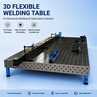Table de soudage 3D au nitrage, établi de soudage robuste en fonte résistant à la corrosion avec kits de serrage complets