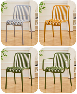 <span class=keywords><strong>Chaise</strong></span> de salle à manger victorienne à fentes verticales, <span class=keywords><strong>fauteuil</strong></span> empilable pour usage domestique, <span class=keywords><strong>chaise</strong></span> longue de balcon, <span class=keywords><strong>chaise</strong></span> de plage et de parc d'extérieur pliable en plastique PP - Product Image 6