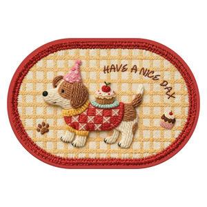 Alfombra de baño ovalada con diseño de perro de dibujos animados, imitación de lino, absorbente, antideslizante, de secado rápido, resistente a las manchas, para uso doméstico - Product Image 2