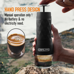 CAFELFFE MK-501 Machine à café portable, <span class=keywords><strong>mousseur</strong></span> à lait, machine à expresso manuelle à portion individuelle, force de brassage réglable pour le camping - Product Image 6