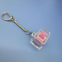 4 boutons lumineux mécaniques à LED avec son, boutons à pression, fidget clickers, clavier, capuchons de touches, porte-clés