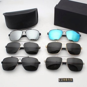 2023 gafas de sol polarizadas de moda de lujo Retro protección UV400 alta calidad al por mayor hombres mujeres azul negro verde marco colores - Product Image 6